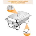 thumbnail image 3 of Garvee 8 Qt Chafing Dish for Buffet Set, Stainless Steel Buffet Servers, 4 Pack, Silver, 3 of 6