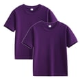 thumbnail image 2 of Plebaso Lot de 2 T-Shirts pour Enfants en Coton à Manches Courtes T-Shirts Basiques Décontractés à Col Rond T-Shirts Unis pour Garçons Filles, 2 of 6