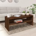 thumbnail image 1 of vidaXL Coffee Table Brown Oak 100x40x40 cm Engineered Wood, 1 of 5