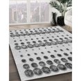thumbnail image 3 of Ahgly Tapis d'Intérieur Lavable en Machine Carré Transitionnel Gris Platine, 5 Pieds Carré, 3 of 7