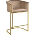 thumbnail image 1 of Meridian Furniture Donatella Beige Velvet Stool, 1 of 5