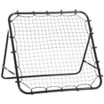 thumbnail image 1 of HOMCOM Rebounder Net Football Training Aid Kickback Target Play Black, 1 of 10