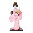 thumbnail image 1 of 12" Japanese Geisha Collectible Figurine Lady Statuette for Home Table Shelf Pink, 1 of 8