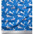 thumbnail image 1 of Soimoi Velvet Fabric Dot,Star & Unicorn Animal Print Fabric by Yard 58 Inch Wide, 1 of 3