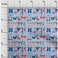 thumbnail image 2 of oneOone Silk Tabby Light Blue Fabric Beach Wear Fabric For Sewing Printed Craft Fabric By The Yard 42 Inch Wide, 2 of 4