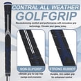 thumbnail image 3 of 10PC Premium Golf Grip â€“ Black Rubber Anti-Slip Handle (Standard/Medium/XL) â€“ High Feedback Golf Club Grip for Enhanced Control Oversize Blue10pcs, 3 of 6