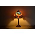 thumbnail image 3 of Tiffany Style Desk Lamp Bedside Table Lamp Bedroom Stained-Glass 14.5'' Height Multi-Color, 3 of 4