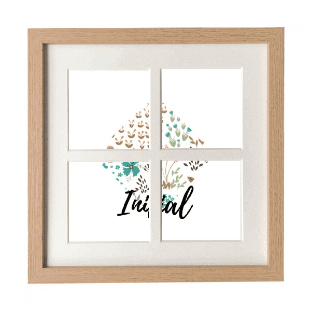 Cadre Peint de Fleurs Colorées pour Mur et Table, Présentoir avec 4 Ouvertures, Image