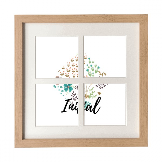Cadre Peint de Fleurs Colorées pour Mur et Table, Présentoir avec 4 Ouvertures, Image