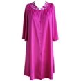 thumbnail image 1 of Velrose Lingerie Shadowline Short 3/4 Sleeve Button Down Robe 77280/77280X, 1 of 4