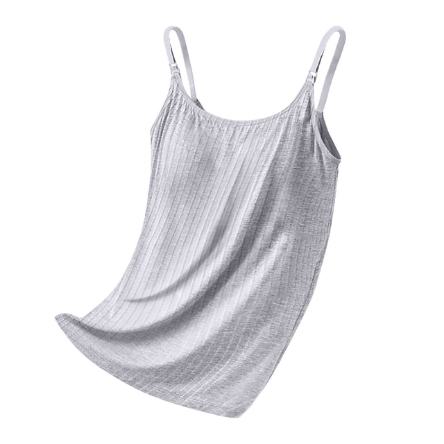 MAOWAPLG T-Shirts Sans Manches à Col Rond de Couleur Unie pour Femmes Allaitement Enceinte Camisole à Bretelles Blouse