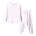 thumbnail image 1 of Cozy Plaid Print Girls Winter Pajama Set Two Piece Outfit with Soft Pants and Top, 1 of 2