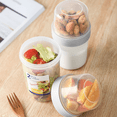 thumbnail image 2 of Breakfast On The Go Cups,Yogurt Portable Cups Large Capacity Sealed Double Layer Food Container With Cereal Oatmeal or Fruit Container, 2 of 4