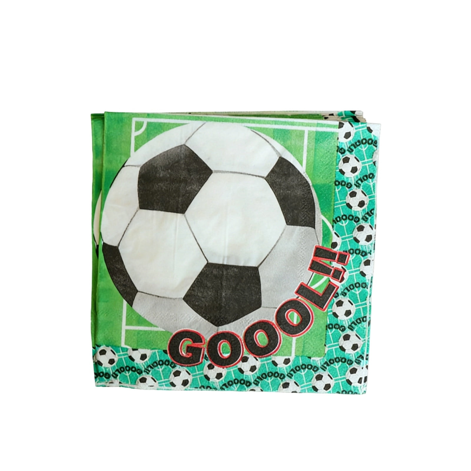 Dvkptbk 20 Unités Serviettes à Thème de Soccer Serviettes en Papier de Fête de Soccer pour Célébrations d'Anniversaire à Thème Sportif et Fournitures de Fête de Jour de Match Déco Déco Maison