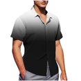 thumbnail image 1 of Pisexur Shirts for Man T Hommes Mode Décontractée Col Rabattu Imprimé Manches Courtes Chemise Boutonnée Blouse Noire,S Chemises de Golf Hommes & Chemises Hommes, 1 of 7