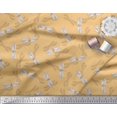 thumbnail image 2 of Soimoi Orange Modal Satin Fabric Shadow & Dragonfly Insect Fabric Prints By Yard 42 Inch Wide, 2 of 3