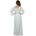 thumbnail image 4 of Bimba Women Boho Gothic Style Long Maxi Dress Lace Long Sleeves White Gown, 4 of 8