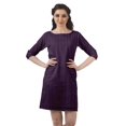 thumbnail image 1 of Moomaya Printed Tunic Dresses Women Back Slit 3/4 Sleeve Dress With Pockets, 1 of 4