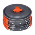 thumbnail image 2 of Camping Cookware Set Aluminum Portable Outdoor Cookset Cooking Pan Hiking BBQ Picnic, 2 of 8