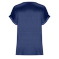 thumbnail image 3 of EQWLJWE Hauts d'Été pour Femmes Hauts pour Femmes Liquidation Mode T-Shirt d'Été pour Femme à Col Rond Uni à Manches Courtes Aguichant Blouse, 3 of 5