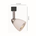thumbnail image 3 of Benjara BM224647 Feu de Piste en Métal avec Abat-Jour Rond en Verre Interchangeable&44; Argent & Blanc, 3 of 5
