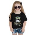 thumbnail image 4 of WEAIXIMIUNG T-Shirts à Col Montant pour Fille Enfant Filles Mignon Imprimé Graphique Col Rond Manches Courtes Tee Été Décontracté T-Shirt, 4 of 4