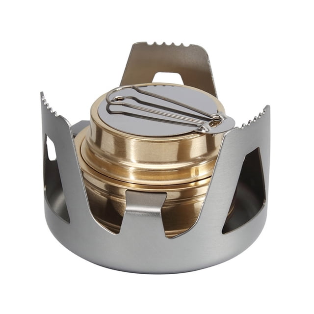 Hearth & Gear Réchaud de Randonnée Portable pour Camping en Plein Air Randonnée Pique-Nique Brûleur Haute Efficacité Système de Réchaud Coupe-Vent avec Capuchon Extincteur et Support Stable Équipement de Camping Léger Hiver