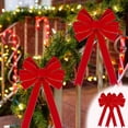 thumbnail image 2 of Christmas Bows Decoration Velvet Ribbon Christmas Red Dovetail Bow Decorative Line Decorative Flocking Bowred Bows Christmas Decorations, 2 of 9