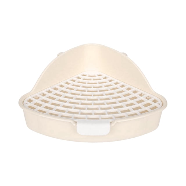 Medium Rabbit Bunnies Corner Toilet Box for Ferret Cage Accessories Beige
