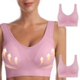 thumbnail image 2 of AherBiu 2pc Plus Size Sports Bras for Women Large Bust High Support Padded Bralettes Seamless Workout Underwear, 2 of 7