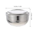 thumbnail image 4 of 1pc Stainless Steel Men's Shaving Bubble Bowl with Lid Foaming Container, 4 of 8