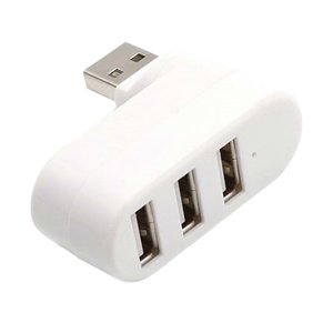 Hub d'adaptateur de Splitter USB, flexible USB Expandeur, Triple Port USB 3.0 Hub pour ordinateur portable/top de bureau, blanc, 4,3x1,8x5 cm