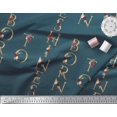 thumbnail image 2 of Soimoi Blue Poly Georgette Fabric Inspiration Quote Text Fabric Prints By Yard 42 Inch Wide, 2 of 5