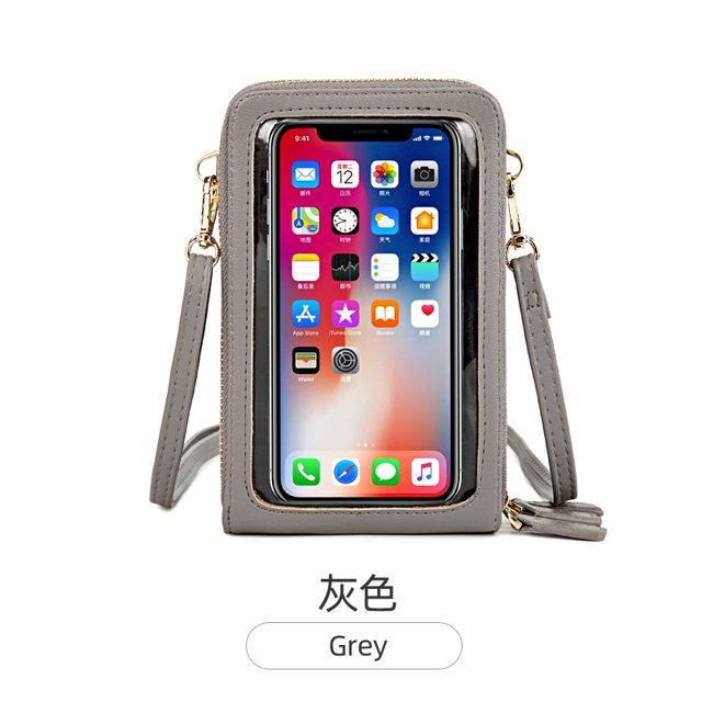 DAMAIE Women Touch Screen Wristlet Handbag, RFID Protection Small Wallet Purse Crossbody Phone Bag