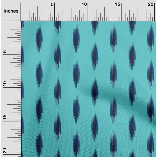 oneOone Cotton Cambric Fabric Abstract Ikat Print Fabric BTY 56 Inch Wide