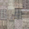 thumbnail image 1 of Ahgly Tapis d'Intérieur Carré Contemporain Patchwork Grès Brun, 8 Pieds Carré, 1 of 6