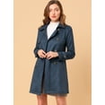 thumbnail image 3 of INSPIRE CHIC Manteau Trench à Revers Crantés à Double Boutonnage pour Femme, 3 of 6