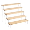 thumbnail image 4 of Acrylic Display Riser Shelf Wood Shelf Display Shelves for Collectibles Dessert 5 Tiers, 4 of 7
