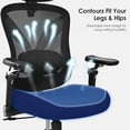 thumbnail image 3 of Moustache Chaise de Bureau Ergonomique en Maille avec Appuie-Tête Réglable, Soutien Lombaire et Accoudoirs 6D, 320 Lb, 3 of 9