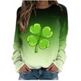 thumbnail image 1 of QIPOPIQ Chandails à Manches Longues pour Femmes T-Shirts de la Saint-Patrick Chandail Shamrock T-Shirt Vert Hauts T-Shirts de la Saint-Patrick Tuniques à Col Rond pour Dames T-Shirts de Fête T-Shirts Graphiques Aubaines, 1 of 4