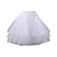 thumbnail image 3 of Bunblic Jupon Sans Cerceau pour Femmes Demi-Jupons pour Robe de Mariée Jupon Respirant pour Demoiselles d'Honneur Jupon Court pour Robe Robe de Mariée Blanc, 3 of 8