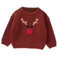 thumbnail image 1 of Posijego Chandail pour Tout-Petit Bébé Fille Garçon à Col Rond à Manches Longues en Tricot, Haut Chandail, Vêtements d'Automne Hiver pour Nourrisson, 1 of 6