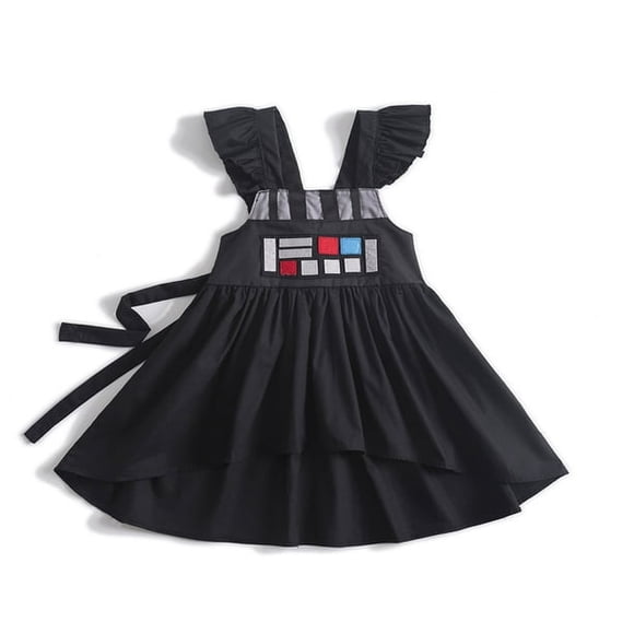 Girls Darth Vader Costume Fitted Nightgown cosplay Dress