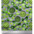thumbnail image 1 of Soimoi Poly Georgette Fabric Pear,Lemon & Watermelon Fruits Fabric Prints by Yard 42 Inch Wide, 1 of 3