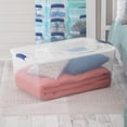 thumbnail image 3 of Sterilite 99 Liter Latch Box, Clear Plastic Storage Bin with Lid, Blue Latch, 3 of 6