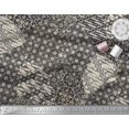 thumbnail image 3 of Soimoi Georgette Viscose Fabric Damask Patchwork Printed Fabric 1 Yard 42 Inch Wide, 3 of 3