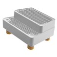 thumbnail image 1 of BELOVING Automatic Cat Litter Box Ramp 2 Steps Waterproof Pad Mat with Non Slip Feet Leakproof Cat Litter Stair for Small Elderly Cats Light Grey, 1 of 9