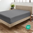 thumbnail image 4 of Bare Home Fitted Sheet - Premium 1800 Collection - Deep Pocket - Ultra-Soft Wrinkle Resistant - Twin XL, Gray, 4 of 7