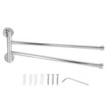 thumbnail image 1 of Swivel Towel Rack,Bathroom Wall Mounted Towel Rack with Hook Swing Out Rotating Towel Hanger Shelf for Bathroom Kitchen [2 Arms], 1 of 7