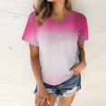 thumbnail image 1 of SMihono Hauts pour Femmes Été Décontracté Mode Féminine Impression Col Rond T-shirt Manches Courtes Ample Pull Blouse T-shirt Oversize pour Femmes 2023, 1 of 5